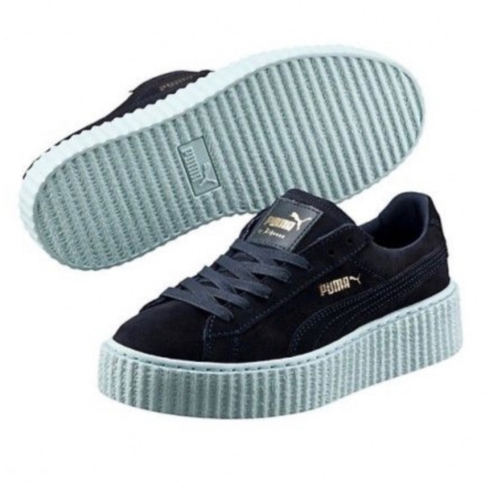 Puma art shoe FentyxRihanna 361005 05 Dark black 2” lift in platform sole